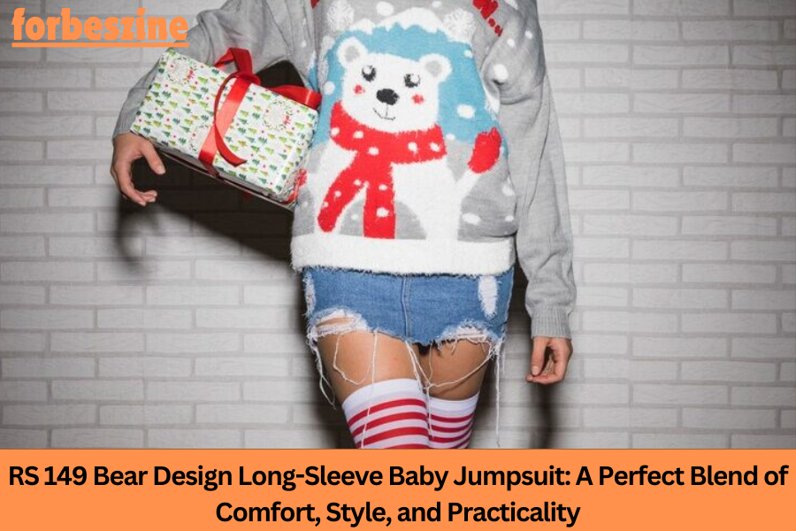 rs 149 bear design long-sleeve baby jumpsuit thespark shop